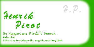 henrik pirot business card